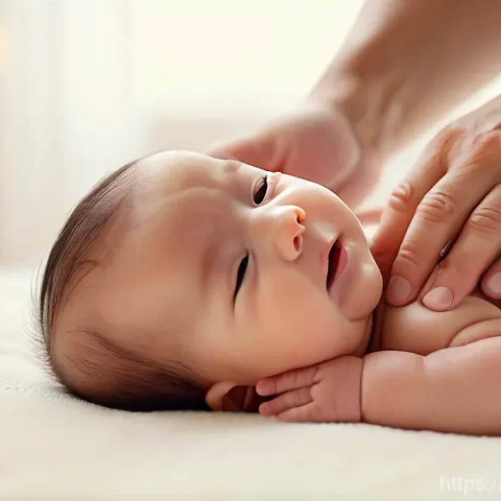 베이비 마사지 효과 - **Prompt 1: Unspoken Love and Bonding through Touch**
    A heartwarming close-up shot of a parent (...