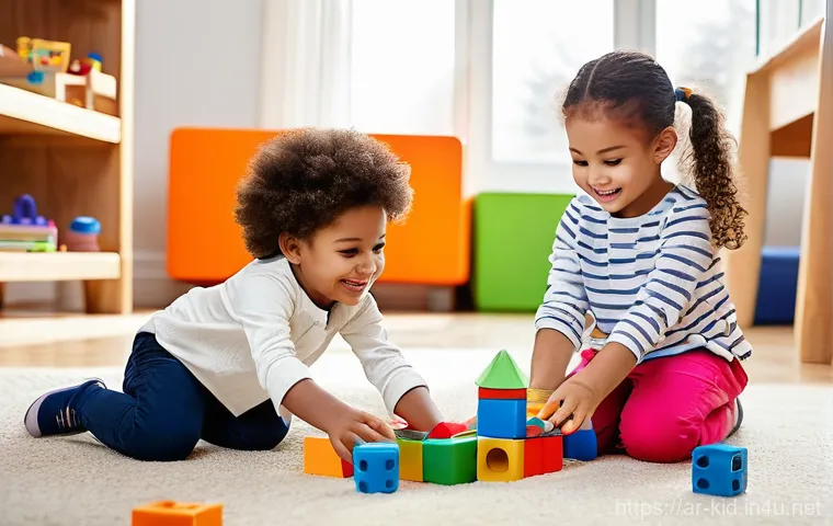 아동 발달 단계별 지도 - **Prompt: Joyful Outdoor Play**
    A vibrant and energetic scene in a sunny park, showcasing three ...